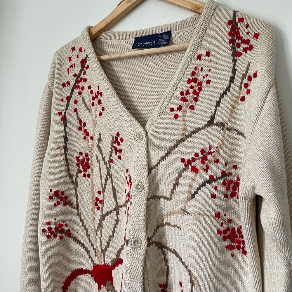 Vintage Liz Clairborne cottage core cardigan